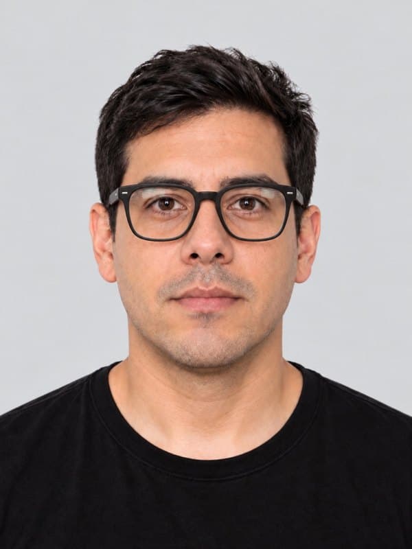 Con gafas o reflejos