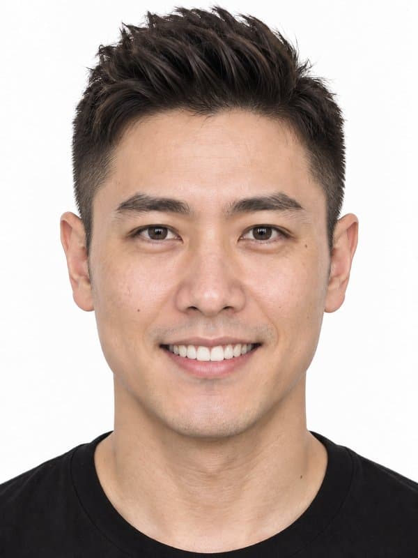 Smiling or open mouth